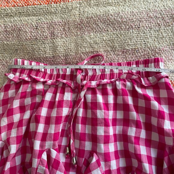 Vibrant Pink Checkered Mini Skirt - Picture 8 of 10
